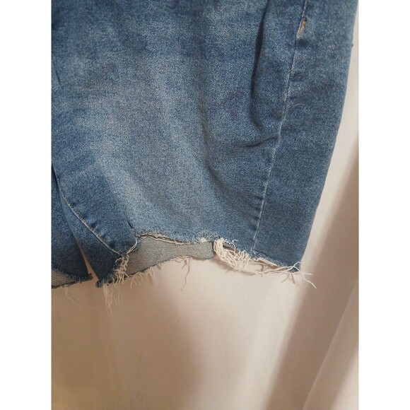 Ava & Viv Women's Plus Size 16WBlue Denim Jean Shorts Cut Off Distressed Stretch - Picture 4 of 10